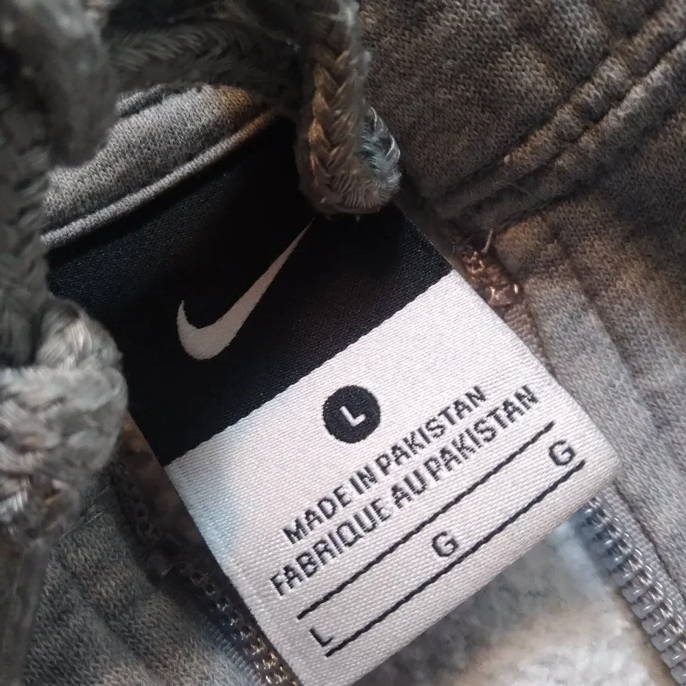 Vintage Nike Small Swoosh Logo Zipper Hoodie Sweatshirt